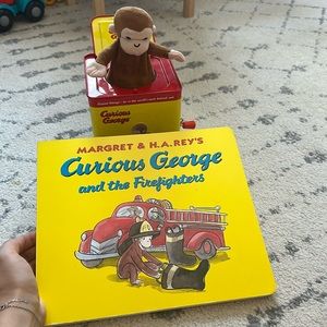 Curious George book and toy box